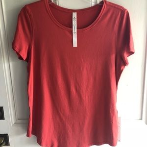 NWT: Lululemon “Crew Love” Athletic Tee in coral